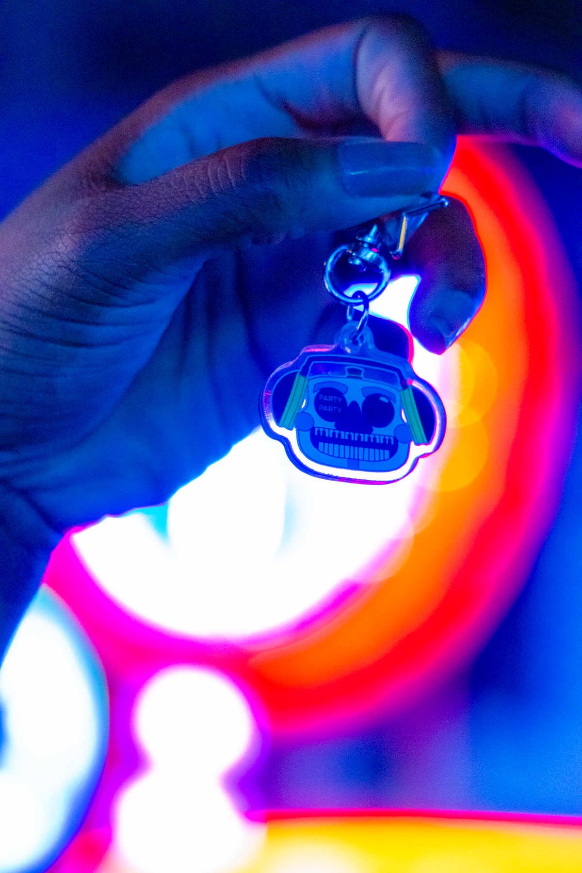 DJ Music Man and Ruin FNAF Keychain