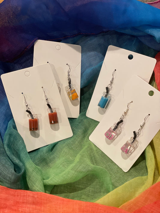 Boba Bottle Drop Earrings