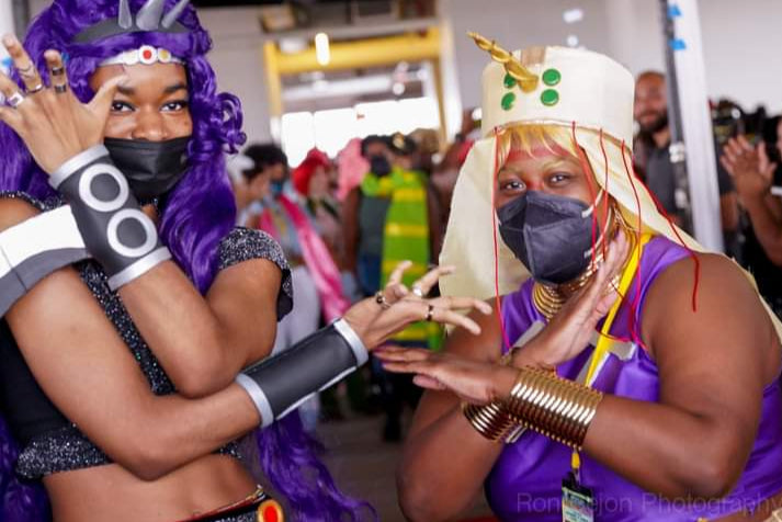 Sunflower_De and Natari as Kars and Wamuu of Jojos Bizarre Adventure.