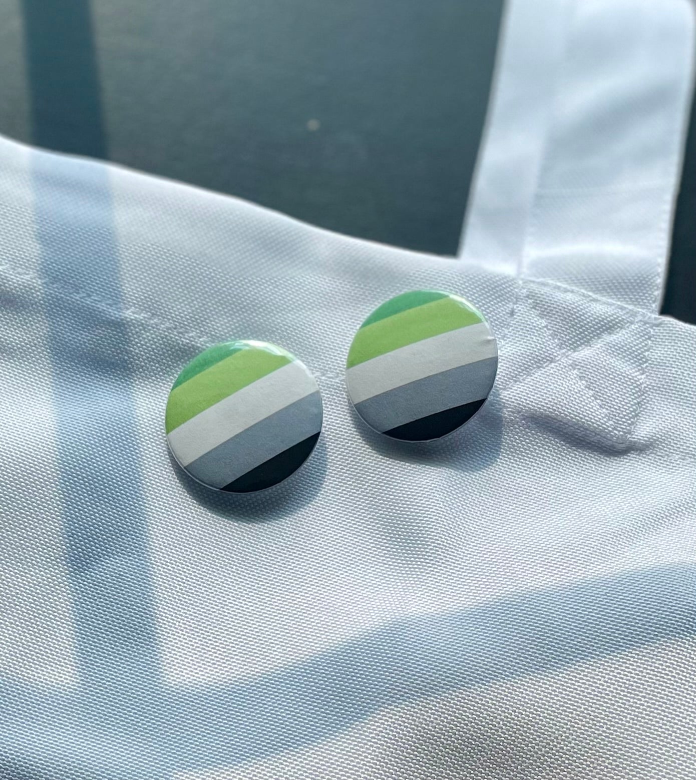 Glossy Pride Flag Pin-Back Buttons