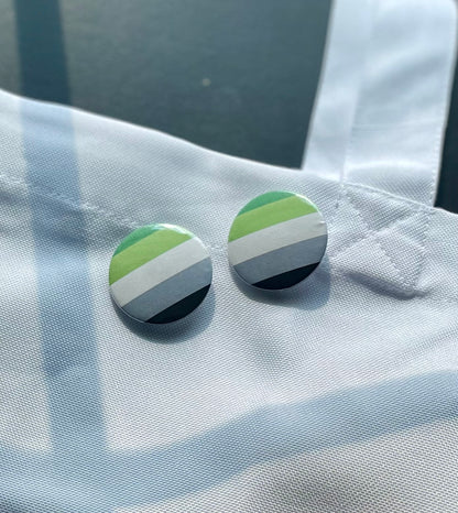 Glossy Pride Flag Pin-Back Buttons