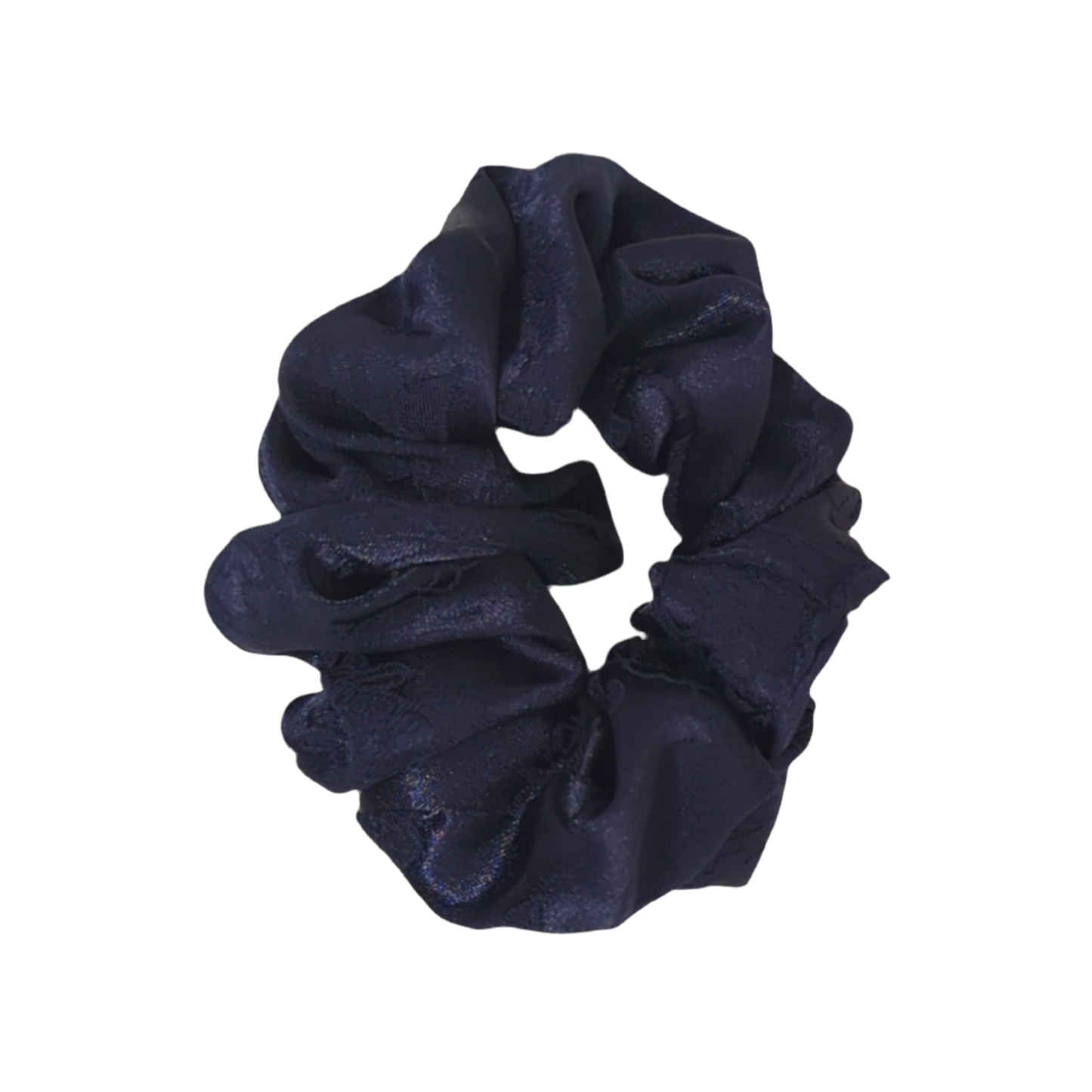 Navy Blue Lace Scrunchie