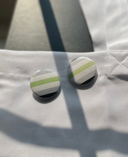 Glossy Pride Flag Pin-Back Buttons