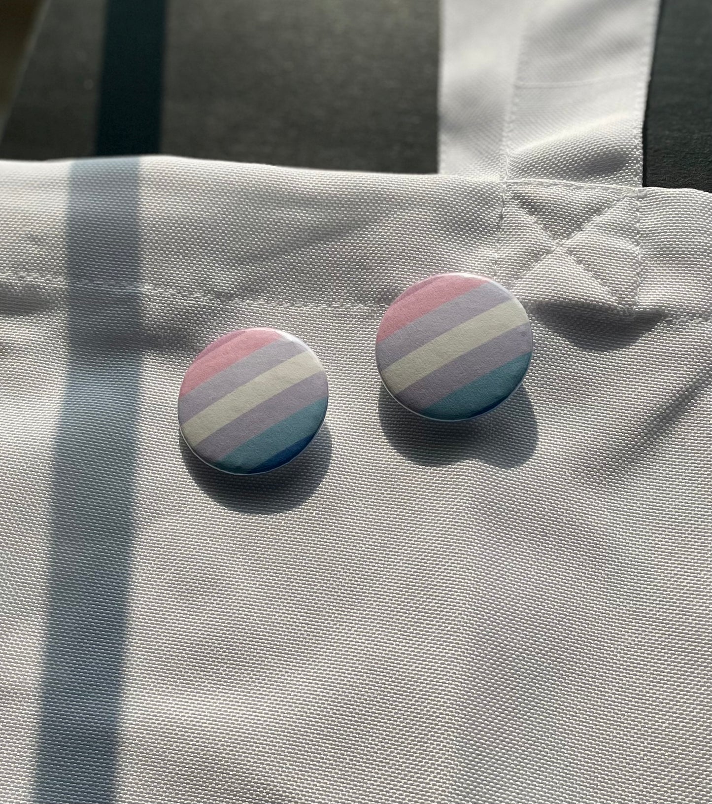 Glossy Pride Flag Pin-Back Buttons
