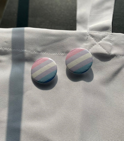 Glossy Pride Flag Pin-Back Buttons