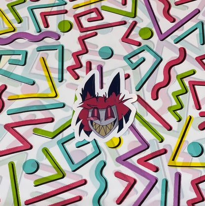 Hazbin Hotel sticker featuring Alastor.