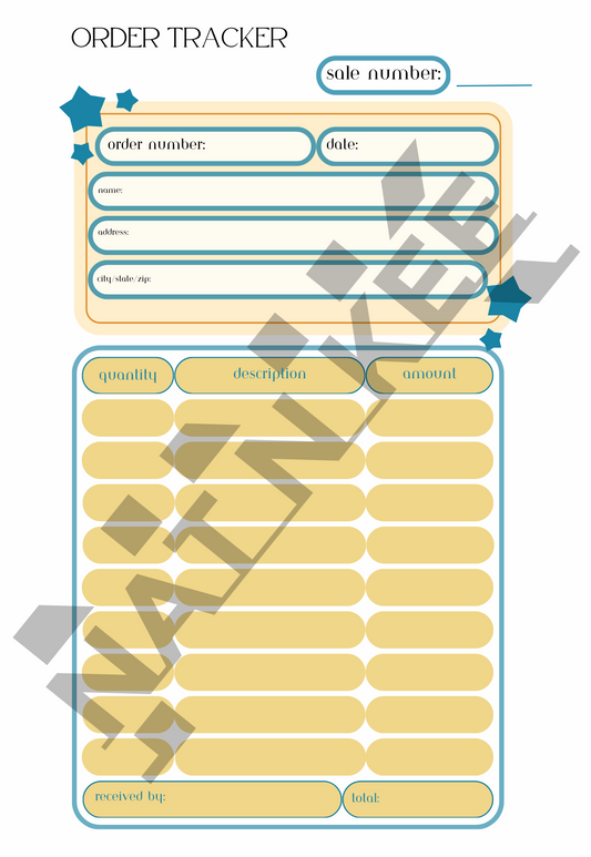 NNK Order Tracker Digital Form