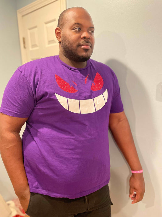 Gengar Face Tee on Rock Jones