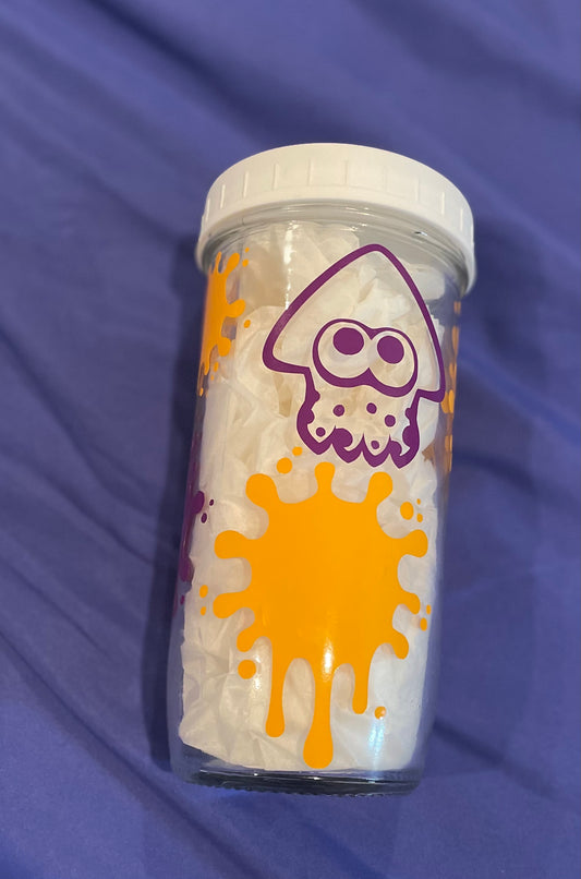 Boba Drinkware Bottle with Splatoon Inkling Vinyl Images