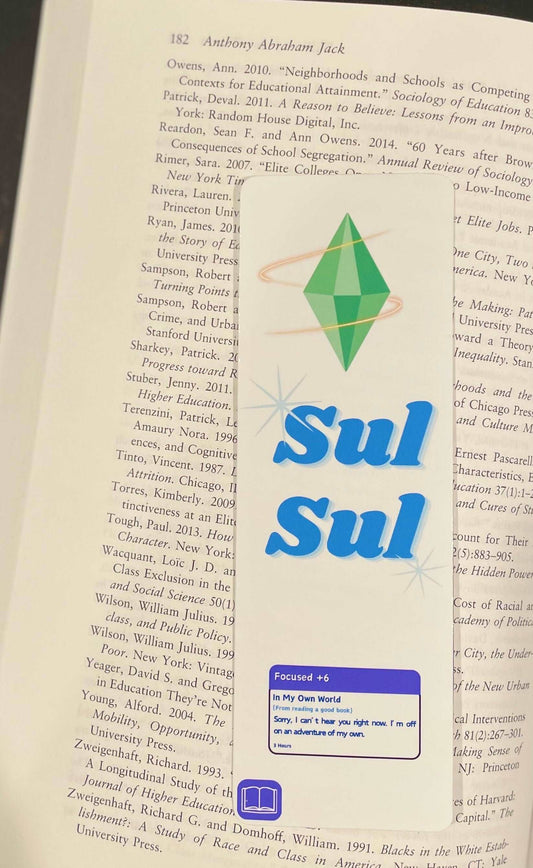 Sul Sul Sims Bookmark