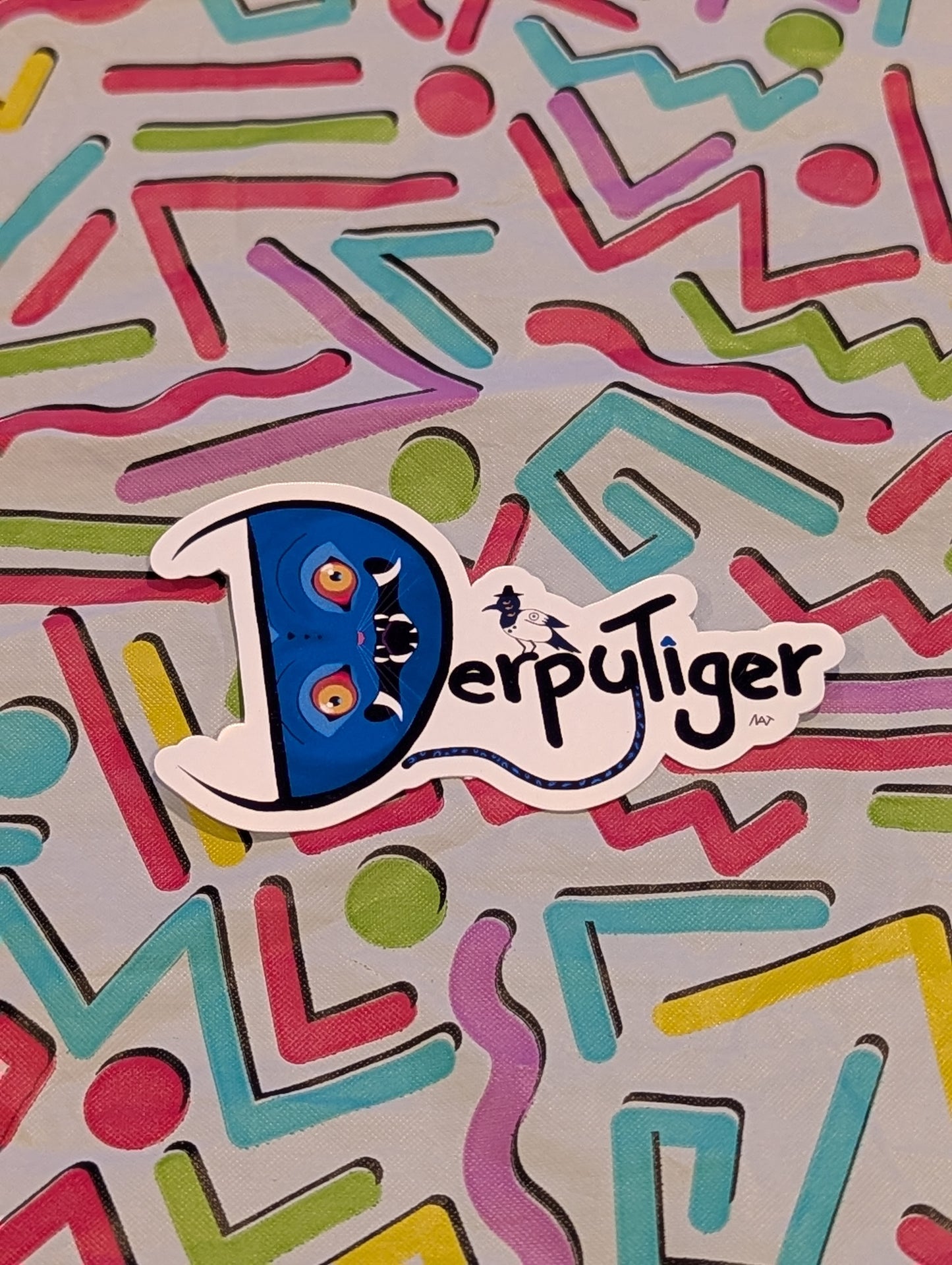 Derpy Tiger Kpop Demon Hunters Text Sticker