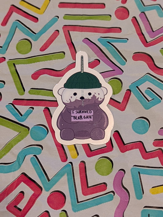 Bear Gate Starbucks Bear Sticker